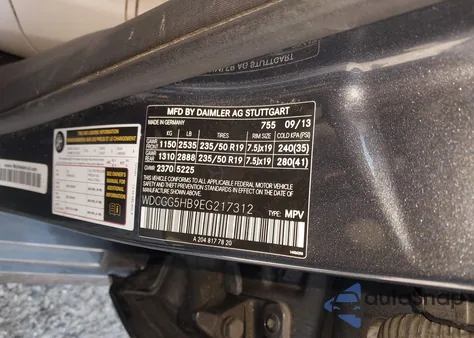 2014 Mercedes-Benz Glk 350 from USA, damaged, VIN WDCGG5HB9EG217312